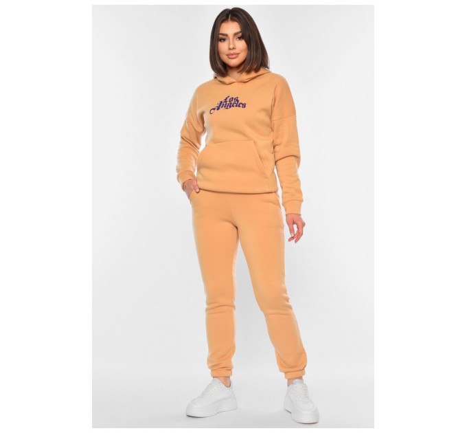 Спортивний костюм жіночий бежевого кольору 193903L