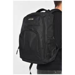 Рюкзак мужской текстильный черного цвета 194333L