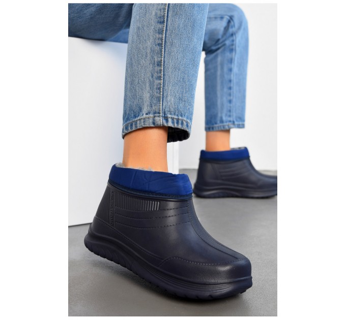 Калоші жіночі утеплені темно-синього кольору 194413L