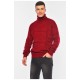 Светр чоловічий однотонний бордового кольору 194458L