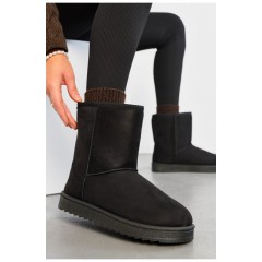 Угги женские на меху черного цвета 194462L