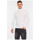 Свитер мужской однотонный белого цвета 194493L