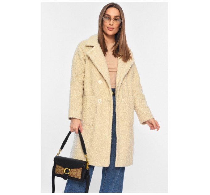 Женское пальто бежевого цвета 194553L