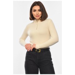 Гольф женский однотонный молочного цвета 194567L