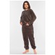 Піжама жіноча кольору моко 194581L