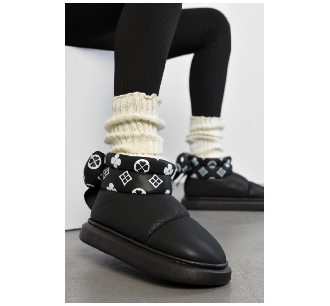 Угги женские на меху черного цвета 194710L