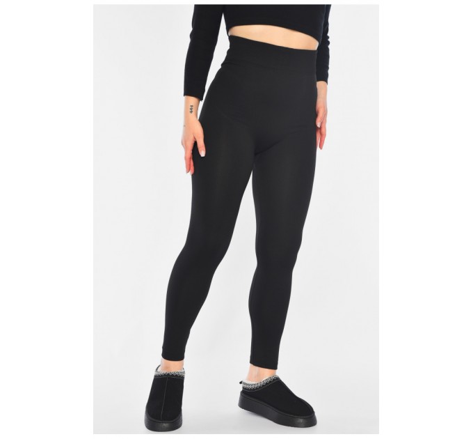 Лосини жіночі утеплені чорного кольору 194773L