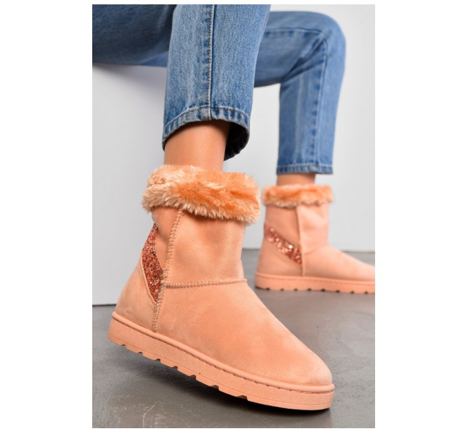 Уггі жіночі рожевого кольору штучна замша 194850L