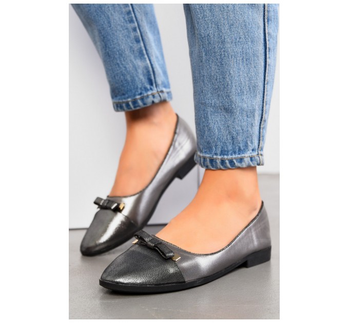 Балетки женские серебристого цвета 194907L