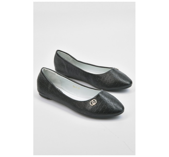 Балетки для дівчинки чорного кольору 195042L