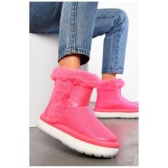 Уггі жіночі на хутрі рожевого кольору 195167L