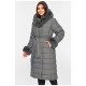 Куртка женская еврозима с мехом серого цвета 195334L