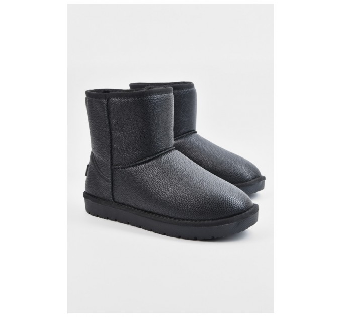 Уггі чоловічі чорного кольору на хутрі 195528L