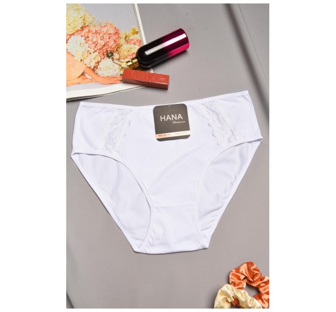 Труси жіночі напівбатальні білого кольору 195583L