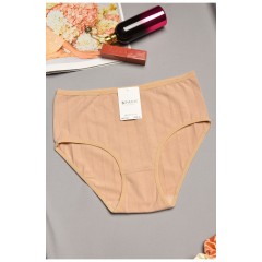 Труси жіночі напівбатальні бежевого кольору 195608L