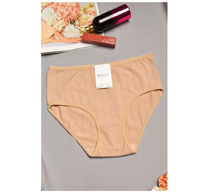 Труси жіночі напівбатальні бежевого кольору 195608L