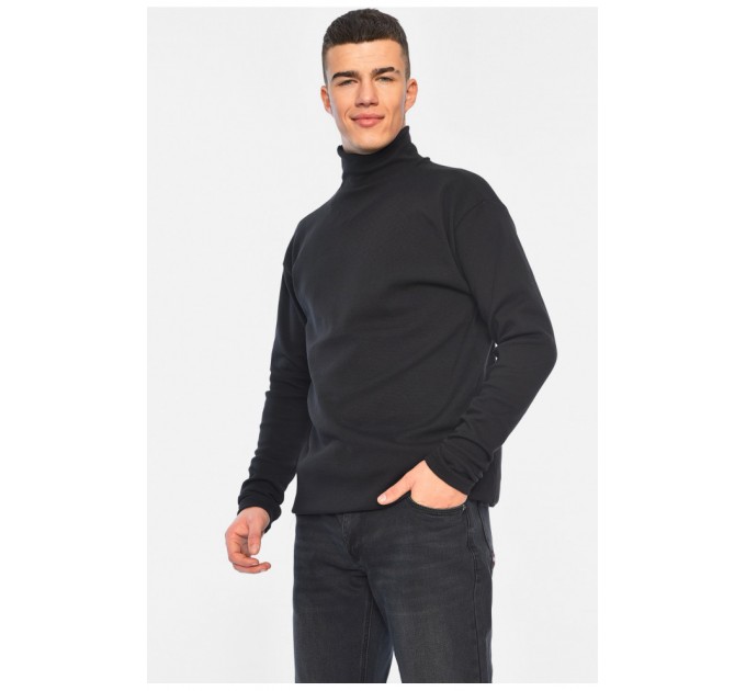 Гольф мужской батальный на басне черного цвета 195662L