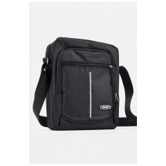 Мужская сумка через плечо текстиль черного цвета 195751L