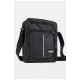 Сумка чоловіча через плече текстиль чорного кольору 195751L