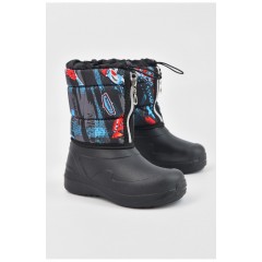 Дутики детские на меху черного цвета 195785L