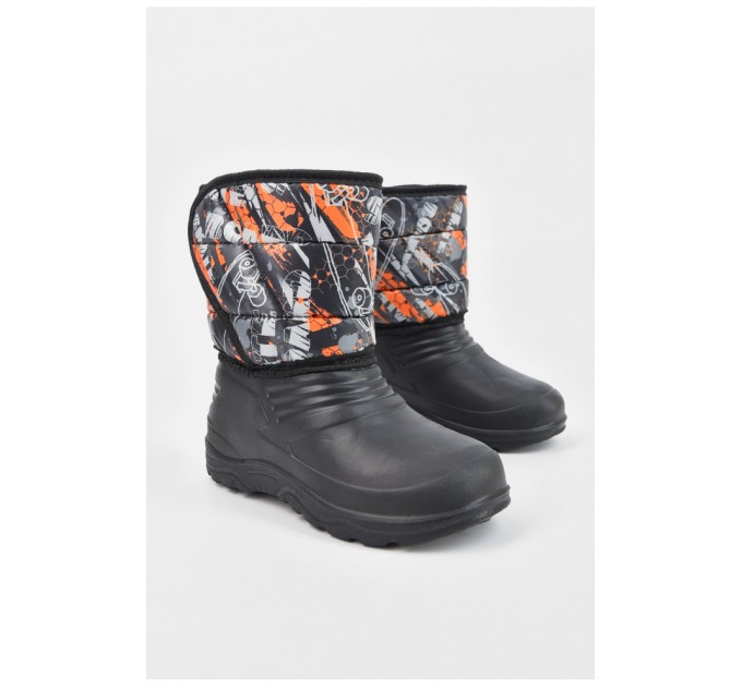 Дутики дитячі на хутрі чорного кольору 195804L