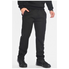 Спортивні штани чоловічі на флісі чорного кольору 196052L
