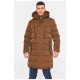 Куртка чоловіча подовжена єврозима коричневого кольору 196063L