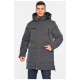 Мужская куртка удлиненная еврозима темно-серого цвета 196070L
