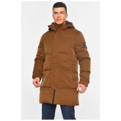 Куртка мужская удлиненная еврозима коричневого цвета 196071L