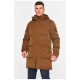 Куртка чоловіча подовжена єврозима коричневого кольору 196071L