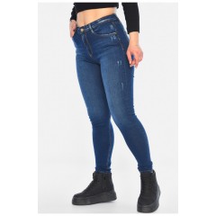 Джинси жіночі скінні темно-синього кольору 196241L