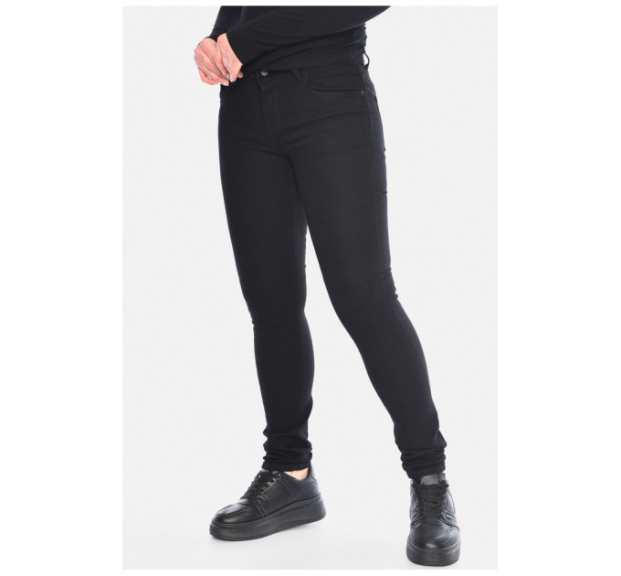 Джинси жіночі скінні чорного кольору 196257L