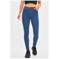 Джинси жіночі скінні синього кольору 196268L