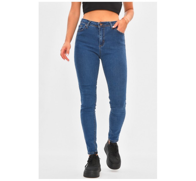 Джинси жіночі скінні синього кольору 196268L