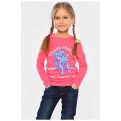 Лонгслів дитячий для дівчинки рожевого кольору 196544L