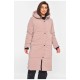 Куртка жіноча подовжена демісезонна темно-рожевого кольору 196584L