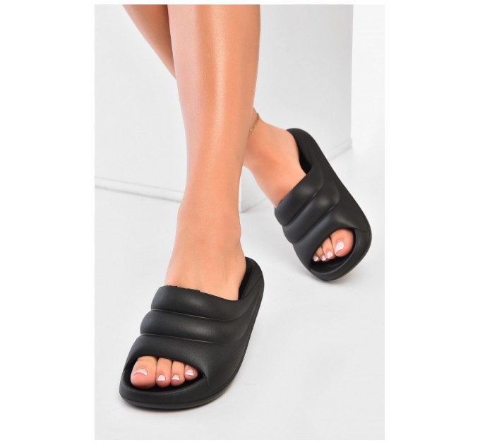 Шлепанцы пена женские черного цвета 196662L