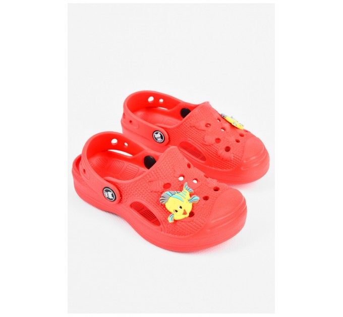 Кроксы детские для девочки красного цвета 196870L