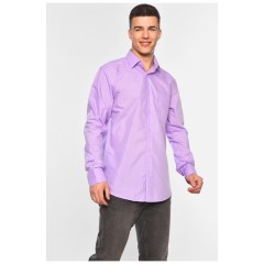 Сорочка чоловіча однотонна бузкового кольору 196889L