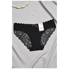 Труси жіночі однотонні чорного кольору 197031L