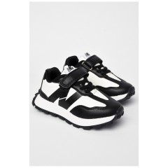 Кросівки дитячі чорно-білого на ліпучці 197423L