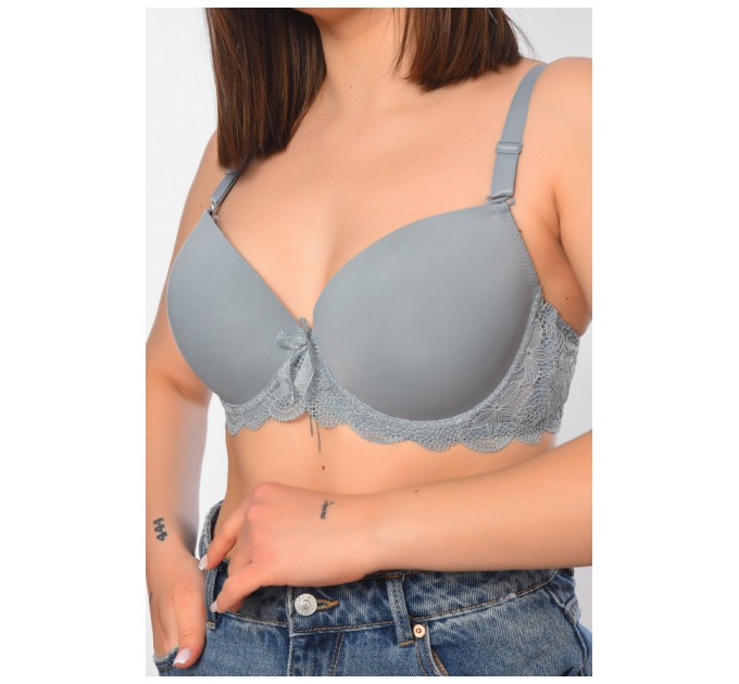 Бюстгальтер жіночий сірого кольору чашка Е 197645L