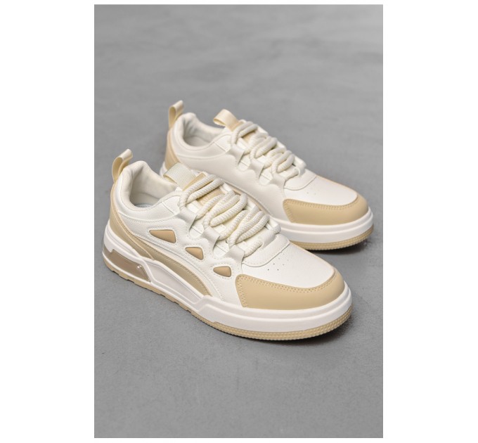 Кроссовки мужские белого цвета на шнуровке 198374L