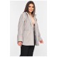 Пальто жіноче демісезонне сірого кольору 198395L