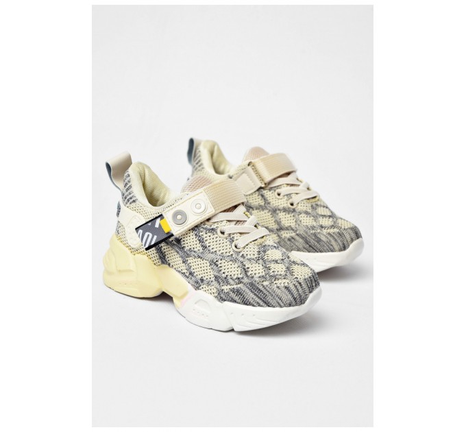 Кроссовки детские молочного цвета Текстиль 199064L