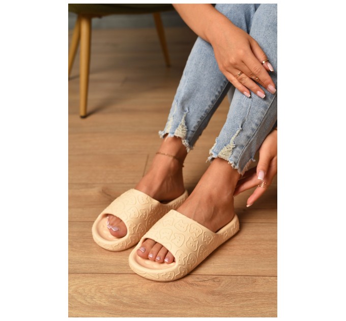 Шлепанцы пена женские персикового цвета 199171L