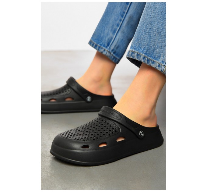 Крокси жіночі чорного кольору 199185L