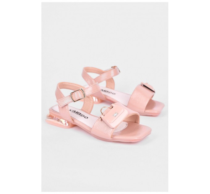 Босоніжки дитячі для дівчинки світло-рожевого кольору 199519L