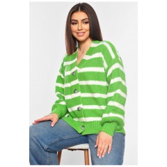Кардиган жіночий зеленого кольору з принтом 199695L