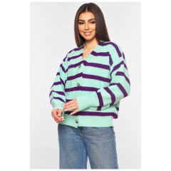 Кардиган женский мятного цвета с принтом 199696L.